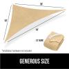 imageGORILLA GRIP Heavy Duty Sun Shade UV Protection Fade Tear and Rust Resistant Rectangle Sunshade Canopy Curved Edges Blocks Sunlight Breathable Sail Outdoor Patio Lawn Garden 10x13 FT SandSand