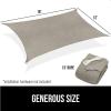 imageGORILLA GRIP Heavy Duty Sun Shade UV Protection Fade Tear and Rust Resistant Rectangle Sunshade Canopy Curved Edges Blocks Sunlight Breathable Sail Outdoor Patio Lawn Garden 10x13 FT SandGraphite
