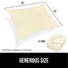 imageGORILLA GRIP Heavy Duty Sun Shade UV Protection Fade Tear and Rust Resistant Rectangle Sunshade Canopy Curved Edges Blocks Sunlight Breathable Sail Outdoor Patio Lawn Garden 10x13 FT SandButter Cream