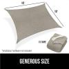 imageGORILLA GRIP Heavy Duty Sun Shade UV Protection Fade Tear and Rust Resistant Rectangle Sunshade Canopy Curved Edges Blocks Sunlight Breathable Sail Outdoor Patio Lawn Garden 10x13 FT SandGraphite