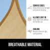imageGORILLA GRIP Heavy Duty Sun Shade UV Protection Fade Tear and Rust Resistant Rectangle Sunshade Canopy Curved Edges Blocks Sunlight Breathable Sail Outdoor Patio Lawn Garden 10x13 FT SandSand
