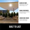 imageGORILLA GRIP Heavy Duty Sun Shade UV Protection Fade Tear and Rust Resistant Rectangle Sunshade Canopy Curved Edges Blocks Sunlight Breathable Sail Outdoor Patio Lawn Garden 10x13 FT SandSand