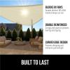 imageGORILLA GRIP Heavy Duty Sun Shade UV Protection Fade Tear and Rust Resistant Rectangle Sunshade Canopy Curved Edges Blocks Sunlight Breathable Sail Outdoor Patio Lawn Garden 10x13 FT SandButter Cream