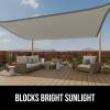 imageGORILLA GRIP Heavy Duty Sun Shade UV Protection Fade Tear and Rust Resistant Rectangle Sunshade Canopy Curved Edges Blocks Sunlight Breathable Sail Outdoor Patio Lawn Garden 10x13 FT SandGraphite