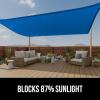 imageGORILLA GRIP Heavy Duty Sun Shade UV Protection Fade Tear and Rust Resistant Rectangle Sunshade Canopy Curved Edges Blocks Sunlight Breathable Sail Outdoor Patio Lawn Garden 10x13 FT SandBlue
