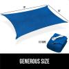 imageGORILLA GRIP Heavy Duty Sun Shade UV Protection Fade Tear and Rust Resistant Rectangle Sunshade Canopy Curved Edges Blocks Sunlight Breathable Sail Outdoor Patio Lawn Garden 10x13 FT SandBlue