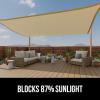 imageGORILLA GRIP Heavy Duty Sun Shade UV Protection Fade Tear and Rust Resistant Rectangle Sunshade Canopy Curved Edges Blocks Sunlight Breathable Sail Outdoor Patio Lawn Garden 10x13 FT SandSand