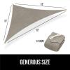 imageGORILLA GRIP Heavy Duty Sun Shade UV Protection Fade Tear and Rust Resistant Rectangle Sunshade Canopy Curved Edges Blocks Sunlight Breathable Sail Outdoor Patio Lawn Garden 10x13 FT SandGraphite