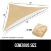 imageGORILLA GRIP Heavy Duty Sun Shade UV Protection Fade Tear and Rust Resistant Rectangle Sunshade Canopy Curved Edges Blocks Sunlight Breathable Sail Outdoor Patio Lawn Garden 10x13 FT SandSand