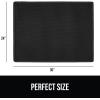 imageGORILLA GRIP Honeycomb Cat Litter Box Mat Two Layer Trapping Waste Mats Soft On Paws Litter Box Supplies and Essentials for Indoor Cats Traps Excess Water Resistant for Floors 30x24 GrayBlack