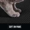 imageGORILLA GRIP Honeycomb Cat Litter Box Mat Two Layer Trapping Waste Mats Soft On Paws Litter Box Supplies and Essentials for Indoor Cats Traps Excess Water Resistant for Floors 30x24 GrayBlack