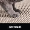 imageGORILLA GRIP Honeycomb Cat Litter Box Mat Two Layer Trapping Waste Mats Soft On Paws Litter Box Supplies and Essentials for Indoor Cats Traps Excess Water Resistant for Floors 30x24 GrayBeige