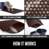 imageGORILLA GRIP Honeycomb Cat Litter Box Mat Two Layer Trapping Waste Mats Soft On Paws Litter Box Supplies and Essentials for Indoor Cats Traps Excess Water Resistant for Floors 30x24 GrayBrown