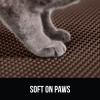 imageGORILLA GRIP Honeycomb Cat Litter Box Mat Two Layer Trapping Waste Mats Soft On Paws Litter Box Supplies and Essentials for Indoor Cats Traps Excess Water Resistant for Floors 30x24 GrayBrown