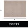 imageGORILLA GRIP Honeycomb Cat Litter Box Mat Two Layer Trapping Waste Mats Soft On Paws Litter Box Supplies and Essentials for Indoor Cats Traps Excess Water Resistant for Floors 30x24 GrayBeige