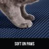 imageGORILLA GRIP Honeycomb Cat Litter Box Mat Two Layer Trapping Waste Mats Soft On Paws Litter Box Supplies and Essentials for Indoor Cats Traps Excess Water Resistant for Floors 30x24 GrayNavy