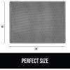 imageGORILLA GRIP Honeycomb Cat Litter Box Mat Two Layer Trapping Waste Mats Soft On Paws Litter Box Supplies and Essentials for Indoor Cats Traps Excess Water Resistant for Floors 30x24 GrayGray