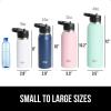 imageGORILLA GRIP Insulated Stainless Steel Water Bottle with Straw 32 oz Leak Proof BPAFree Reusable Travel Bottles for Sports School Keep Drinks Cold Dent Resistant Tumbler Dishwasher Safe NavyBlack