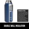 imageGORILLA GRIP Insulated Stainless Steel Water Bottle with Straw 32 oz Leak Proof BPAFree Reusable Travel Bottles for Sports School Keep Drinks Cold Dent Resistant Tumbler Dishwasher Safe NavyNavy