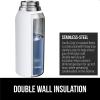 imageGORILLA GRIP Insulated Stainless Steel Water Bottle with Straw 32 oz Leak Proof BPAFree Reusable Travel Bottles for Sports School Keep Drinks Cold Dent Resistant Tumbler Dishwasher Safe NavyWhite