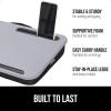 imageGORILLA GRIP Laptop Lap Desk with Phone Holder Pillow Cushion Desks Fit Laptops up to 156quot Tray Ledge Keep Computers in Place Portable Travel Workstation Essentials for Home Light Wood ColorGray