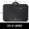 imageGORILLA GRIP Laptop Lap Desk with Phone Holder Pillow Cushion Desks Fit Laptops up to 156quot Tray Ledge Keep Computers in Place Portable Travel Workstation Essentials for Home Light Wood ColorBlack