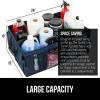 imageGORILLA GRIP Large Capacity Sturdy Trunk Storage Organizer Slip and Water Resistant Collapsible Organization Container for Car Sedan or SUV Multi Compartment Box Vehicle Accessories BlackBlue