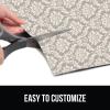 imageGORILLA GRIP LeakGuard NonAdhesive Under Sink Mat for Kitchen Cabinet Waterproof Quick Dry Shelf Liner Durable Absorbent Felt Mats for Bathroom Sinks Cabinets Dresser Easy to Trim 24x30 CharcoalDamask TaupeCream