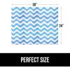 imageGORILLA GRIP LeakGuard NonAdhesive Under Sink Mat for Kitchen Cabinet Waterproof Quick Dry Shelf Liner Durable Absorbent Felt Mats for Bathroom Sinks Cabinets Dresser Easy to Trim 24x30 CharcoalWaves Sky BlueWhite
