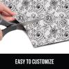 imageGORILLA GRIP LeakGuard NonAdhesive Under Sink Mat for Kitchen Cabinet Waterproof Quick Dry Shelf Liner Durable Absorbent Felt Mats for Bathroom Sinks Cabinets Dresser Easy to Trim 24x30 CharcoalFloral Gray