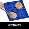 imageGORILLA GRIP Lick Mat for Dogs Deep Grooves for Dog and Cat Enrichment Toy Strong Suction Grip Freezer Safe BPA Free Silicone Licking Pad for Bath Grooming Nail Trimming Orange Purple 2 Pack Royal BlueGreen