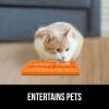 imageGORILLA GRIP Lick Mat for Dogs Deep Grooves for Dog and Cat Enrichment Toy Strong Suction Grip Freezer Safe BPA Free Silicone Licking Pad for Bath Grooming Nail Trimming Orange Purple 2 Pack OrangePurple
