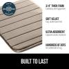 imageGORILLA GRIP Memory Foam Bath Mat Soft Absorbent US Designed Bathroom Rug Gripping Dots Machine Washable Bathmat Cushioned Floor Mats Shower Sink Rugs Room Dcor Accessories 24x17 Graphite GrayStriped Taupe