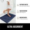 imageGORILLA GRIP Memory Foam Bath Mat Soft Absorbent US Designed Bathroom Rug Gripping Dots Machine Washable Bathmat Cushioned Floor Mats Shower Sink Rugs Room Dcor Accessories 24x17 Graphite GrayStriped Navy