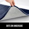 imageGORILLA GRIP Memory Foam Bath Mat Soft Absorbent US Designed Bathroom Rug Gripping Dots Machine Washable Bathmat Cushioned Floor Mats Shower Sink Rugs Room Dcor Accessories 24x17 Graphite GrayStriped Navy