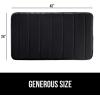 imageGORILLA GRIP Memory Foam Bath Mat Soft Absorbent US Designed Bathroom Rug Gripping Dots Machine Washable Bathmat Cushioned Floor Mats Shower Sink Rugs Room Dcor Accessories 24x17 Graphite GrayStriped Black