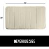 imageGORILLA GRIP Memory Foam Bath Mat Soft Absorbent US Designed Bathroom Rug Gripping Dots Machine Washable Bathmat Cushioned Floor Mats Shower Sink Rugs Room Dcor Accessories 24x17 Graphite GrayStriped Champagne