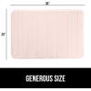 imageGORILLA GRIP Memory Foam Bath Mat Soft Absorbent US Designed Bathroom Rug Gripping Dots Machine Washable Bathmat Cushioned Floor Mats Shower Sink Rugs Room Dcor Accessories 24x17 Graphite GrayStriped Pink