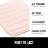 imageGORILLA GRIP Memory Foam Bath Mat Soft Absorbent US Designed Bathroom Rug Gripping Dots Machine Washable Bathmat Cushioned Floor Mats Shower Sink Rugs Room Dcor Accessories 24x17 Graphite GrayStriped Pink