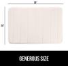 imageGORILLA GRIP Memory Foam Bath Mat Soft Absorbent US Designed Bathroom Rug Gripping Dots Machine Washable Bathmat Cushioned Floor Mats Shower Sink Rugs Room Dcor Accessories 24x17 Graphite GrayStriped Cream