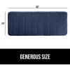 imageGORILLA GRIP Memory Foam Bath Mat Soft Absorbent US Designed Bathroom Rug Gripping Dots Machine Washable Bathmat Cushioned Floor Mats Shower Sink Rugs Room Dcor Accessories 24x17 Graphite GrayStriped Navy