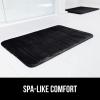 imageGORILLA GRIP Memory Foam Bath Mat Soft Absorbent US Designed Bathroom Rug Gripping Dots Machine Washable Bathmat Cushioned Floor Mats Shower Sink Rugs Room Dcor Accessories 24x17 Graphite GrayStriped Black