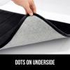 imageGORILLA GRIP Memory Foam Bath Mat Soft Absorbent US Designed Bathroom Rug Gripping Dots Machine Washable Bathmat Cushioned Floor Mats Shower Sink Rugs Room Dcor Accessories 24x17 Graphite GrayStriped Black