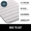 imageGORILLA GRIP Memory Foam Bath Mat Soft Absorbent US Designed Bathroom Rug Gripping Dots Machine Washable Bathmat Cushioned Floor Mats Shower Sink Rugs Room Dcor Accessories 24x17 Graphite GrayStriped Light Gray
