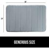 imageGORILLA GRIP Memory Foam Bath Mat Soft Absorbent US Designed Bathroom Rug Gripping Dots Machine Washable Bathmat Cushioned Floor Mats Shower Sink Rugs Room Dcor Accessories 24x17 Graphite GrayStriped Graphite Gray