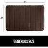 imageGORILLA GRIP Memory Foam Bath Mat Soft Absorbent US Designed Bathroom Rug Gripping Dots Machine Washable Bathmat Cushioned Floor Mats Shower Sink Rugs Room Dcor Accessories 24x17 Graphite GrayStriped Brown
