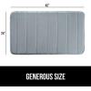 imageGORILLA GRIP Memory Foam Bath Mat Soft Absorbent US Designed Bathroom Rug Gripping Dots Machine Washable Bathmat Cushioned Floor Mats Shower Sink Rugs Room Dcor Accessories 24x17 Graphite GrayStriped Graphite Gray
