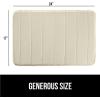 imageGORILLA GRIP Memory Foam Bath Mat Soft Absorbent US Designed Bathroom Rug Gripping Dots Machine Washable Bathmat Cushioned Floor Mats Shower Sink Rugs Room Dcor Accessories 24x17 Graphite GrayStriped Champagne