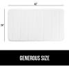 imageGORILLA GRIP Memory Foam Bath Mat Soft Absorbent US Designed Bathroom Rug Gripping Dots Machine Washable Bathmat Cushioned Floor Mats Shower Sink Rugs Room Dcor Accessories 24x17 Graphite GrayStriped White