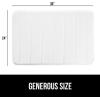 imageGORILLA GRIP Memory Foam Bath Mat Soft Absorbent US Designed Bathroom Rug Gripping Dots Machine Washable Bathmat Cushioned Floor Mats Shower Sink Rugs Room Dcor Accessories 24x17 Graphite GrayStriped White